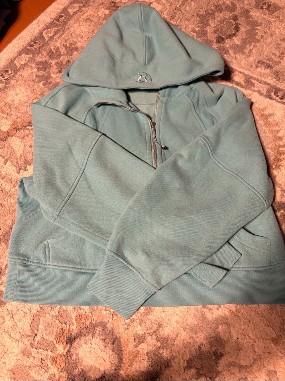 lululemon athletica Light Teal Half-Zip Hoodie